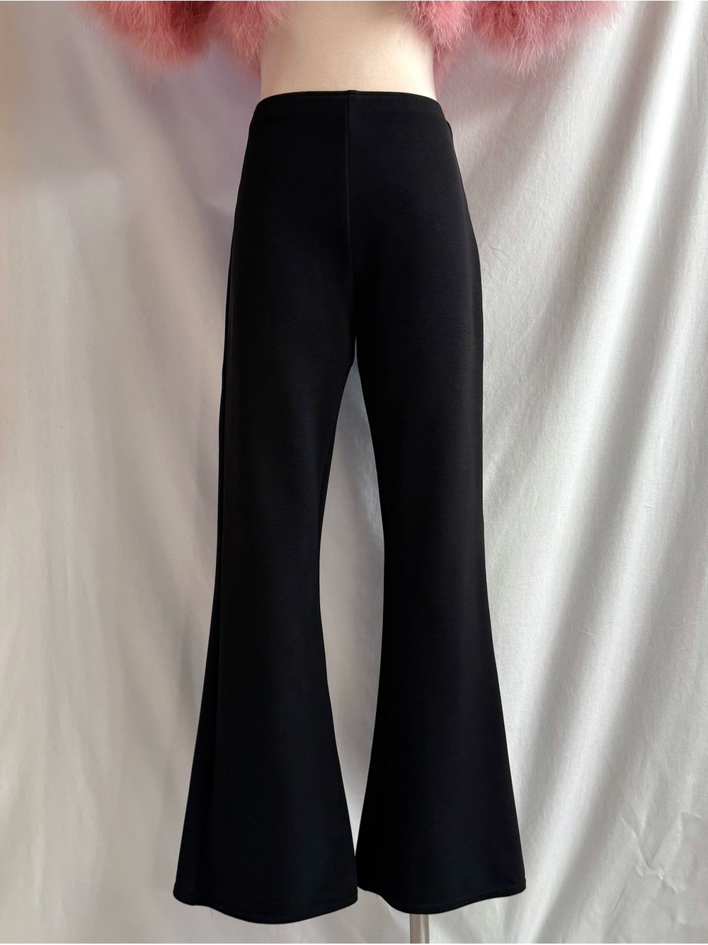 Y2K Stretchy Black Flare Pants